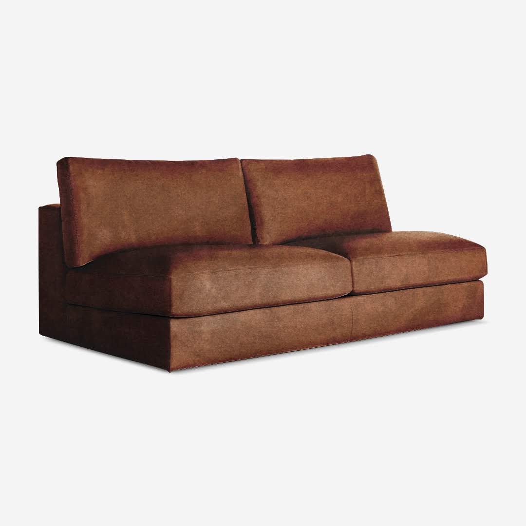 Bostonia Minimalist 2 Seater Armless Sofa