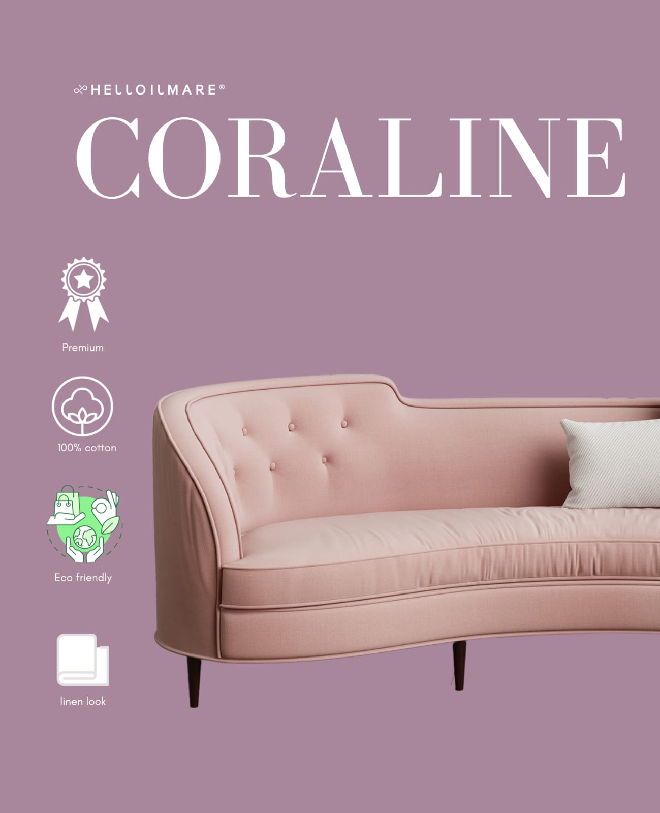 2 Seater Armless Coraline - Helloilmare