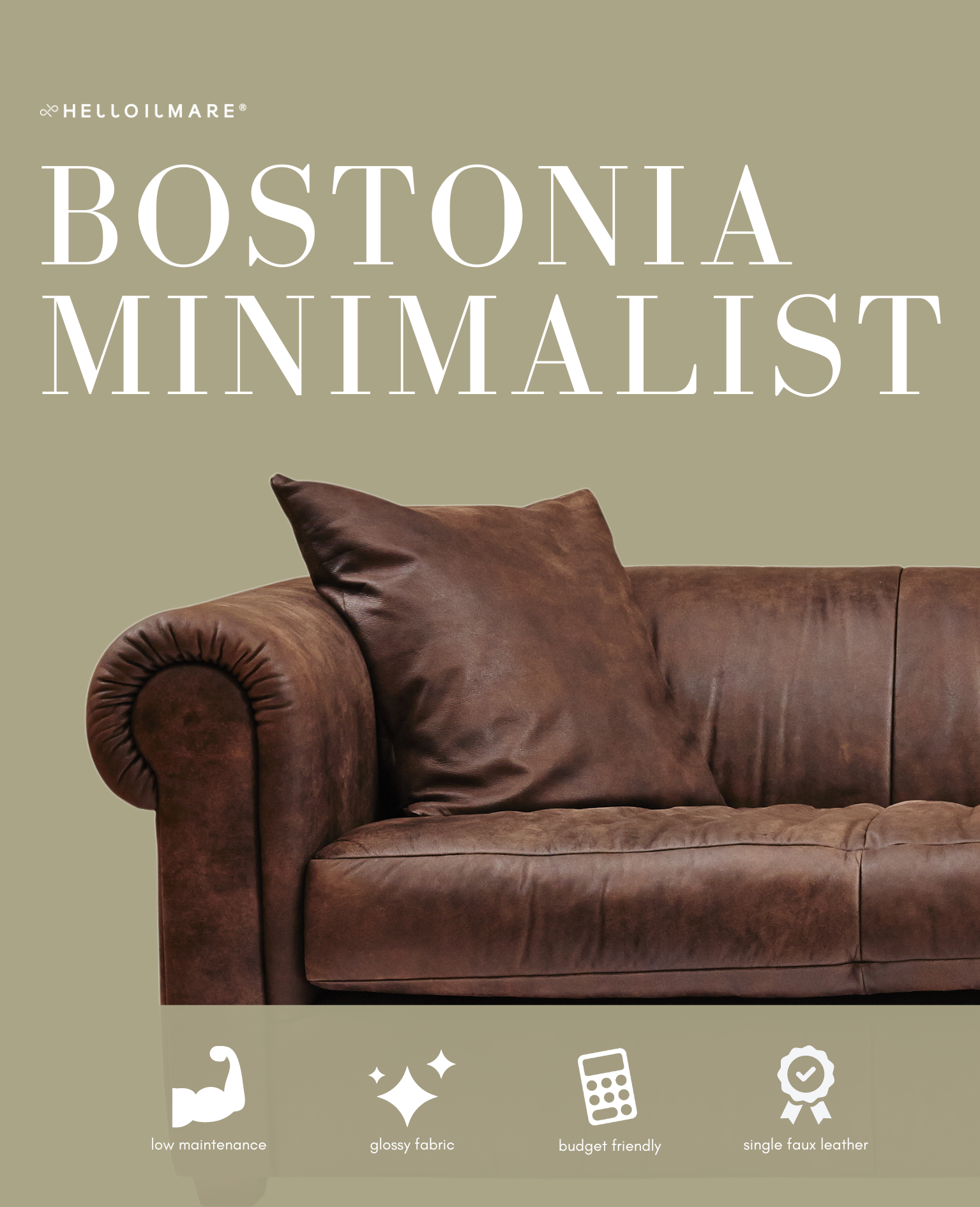 3 Seater Bostonia Minimalist - Helloilmare