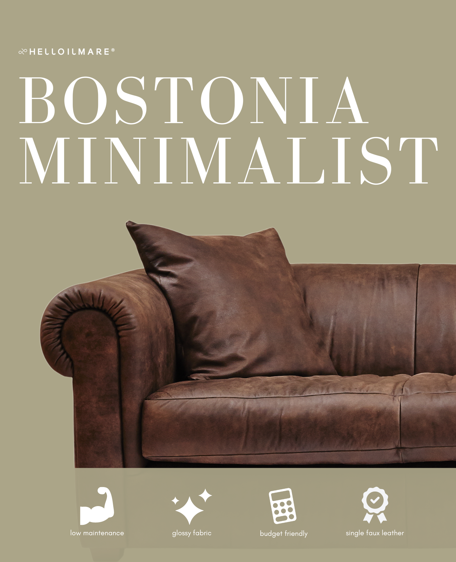 2 Seater Bostonia Minimalist - Helloilmare